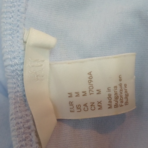 H&M Light Blue  Ruffle Top Size M - Picture 5 of 8